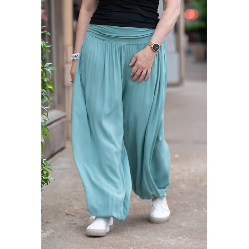 Italy fashion Harémové kalhoty GONE Barva: Šalvějová, Velikost: UNI: M 115744320
