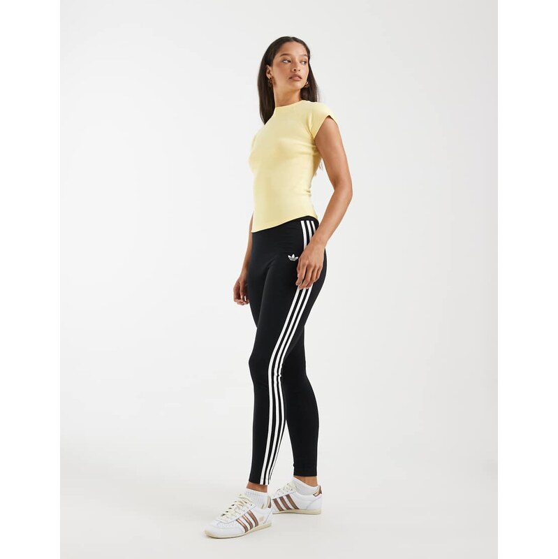 adidas Originals 3-stripes leggings in black / white 115744381
