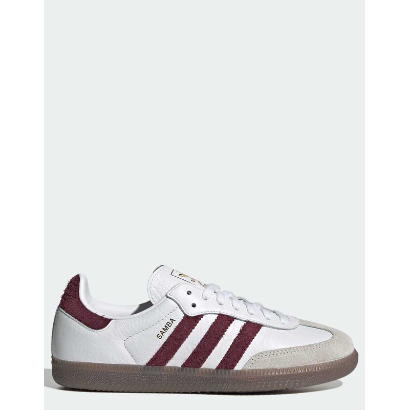adidas Originals Samba og shoes in cloud white / maroon / gum 115744406