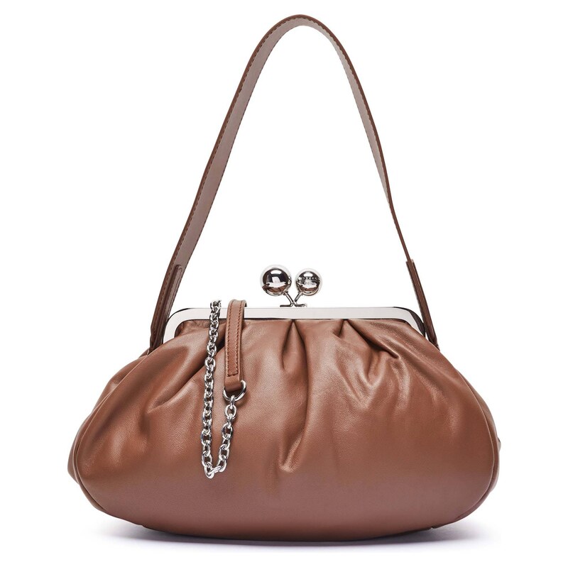 Weekend MaxMara Kůžoná kabelka na rameno CUBICO Pasticcino 115746564