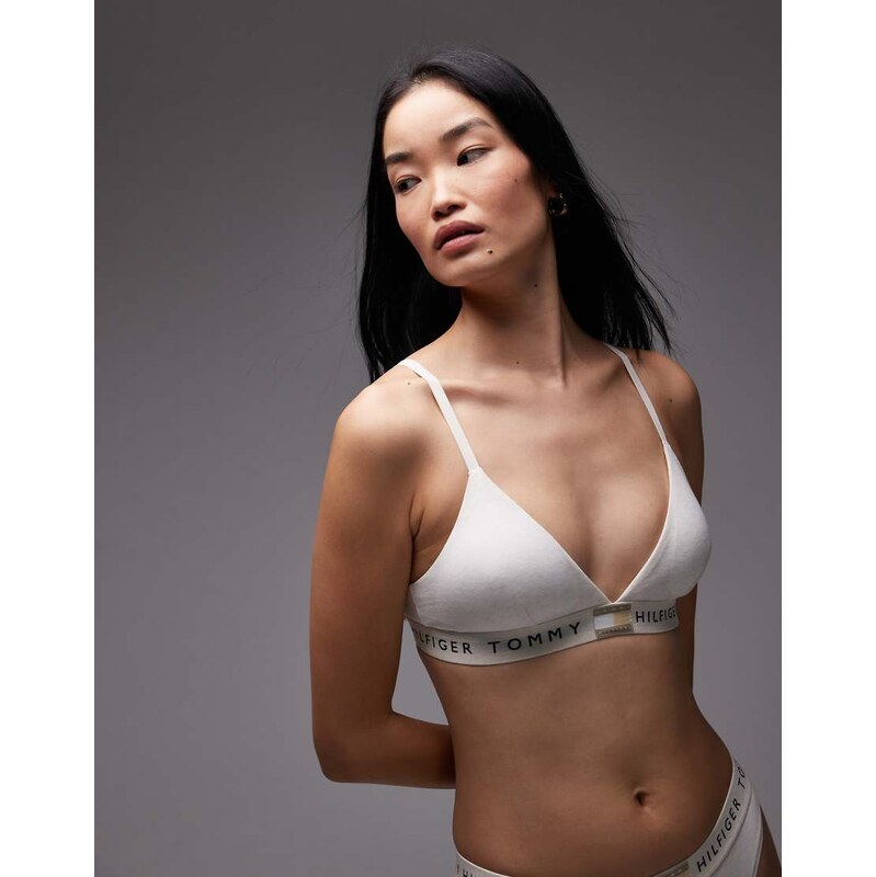 Tommy Hilfiger Heritage triangle bra in beige-Neutral 115746272