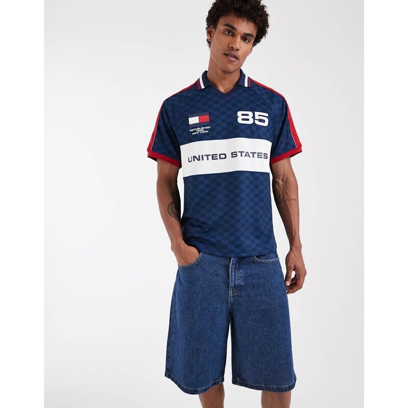 Tommy Hilfiger world cup US football jersey in navy