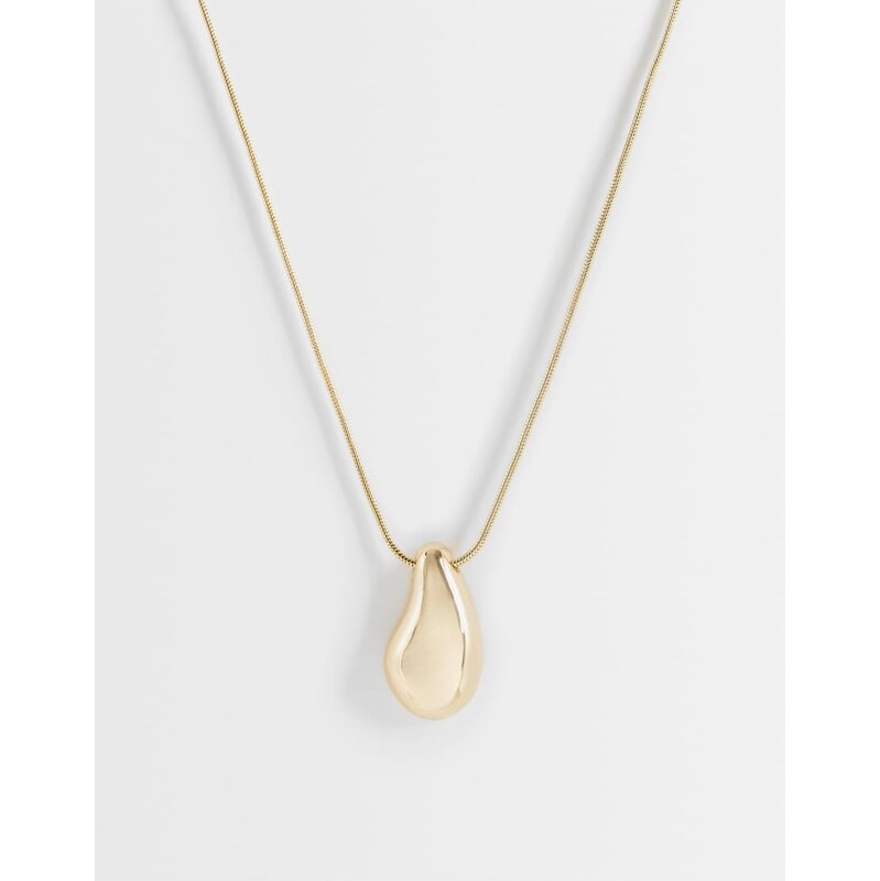 Topshop Matilda teardrop pendant necklace in gold 115746339