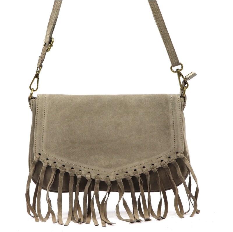 Luka Kožená crossbody kabelka 25-086 taupe 115745115