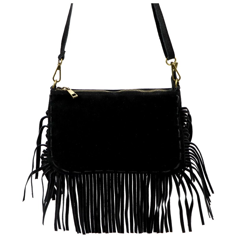 Luka Kožená crossbody kabelka 25-085 černá 115745117