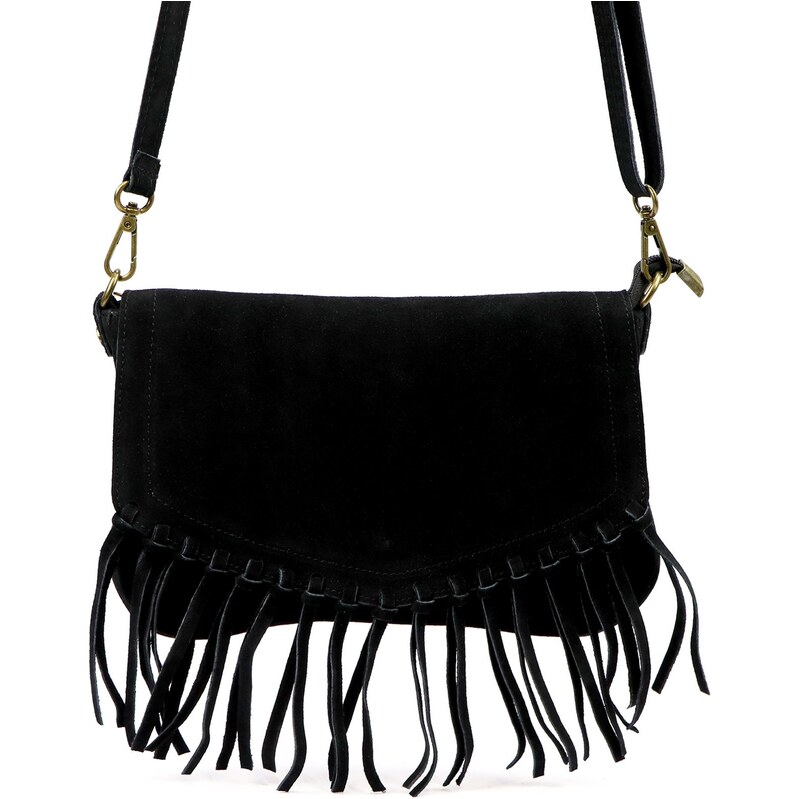 Luka Kožená crossbody kabelka 25-086 černá 115745118