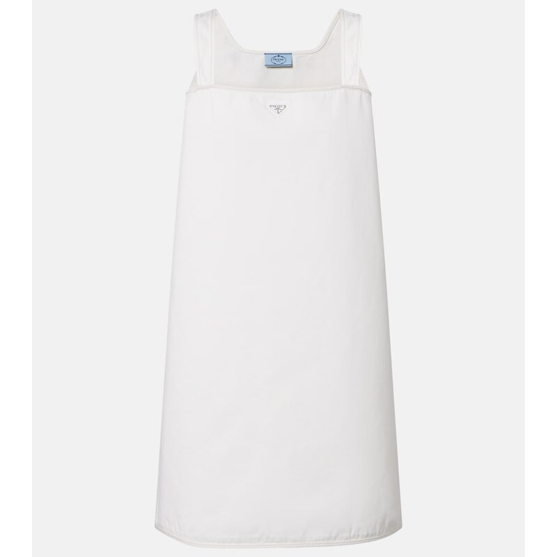 Prada Denim minidress v barvě panna a bílá