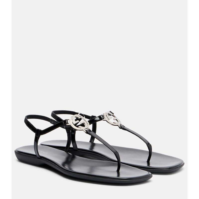 Gucci Interlocking G leather thong sandals