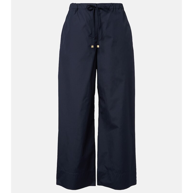S Max Mara Cotton cropped wide-leg pants