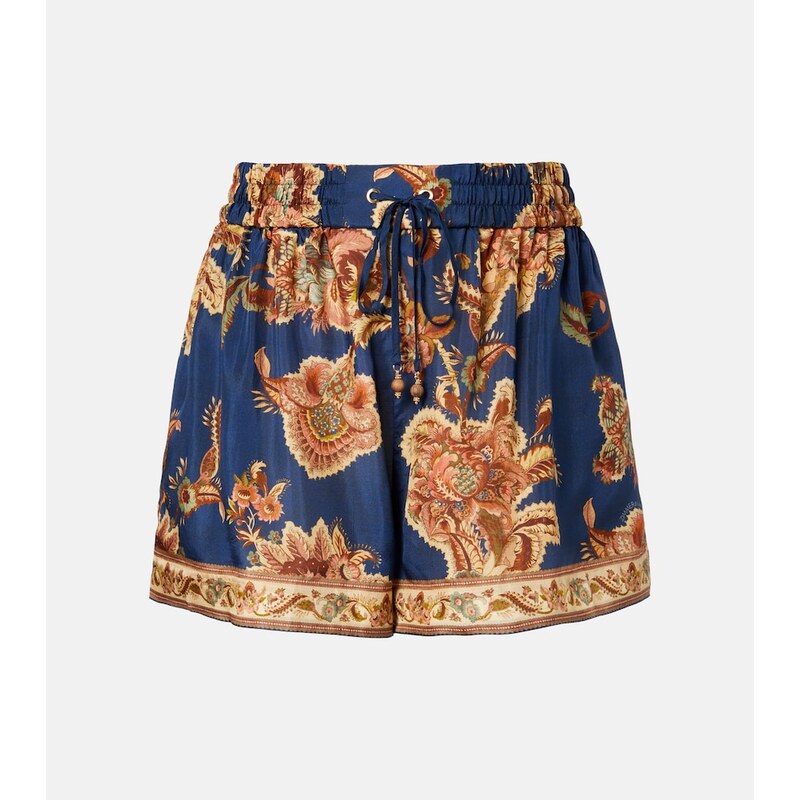 Zimmermann Aster printed silk shorts