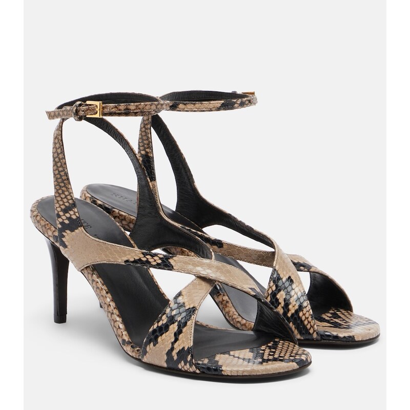 Khaite Liria snake-effect leather sandals