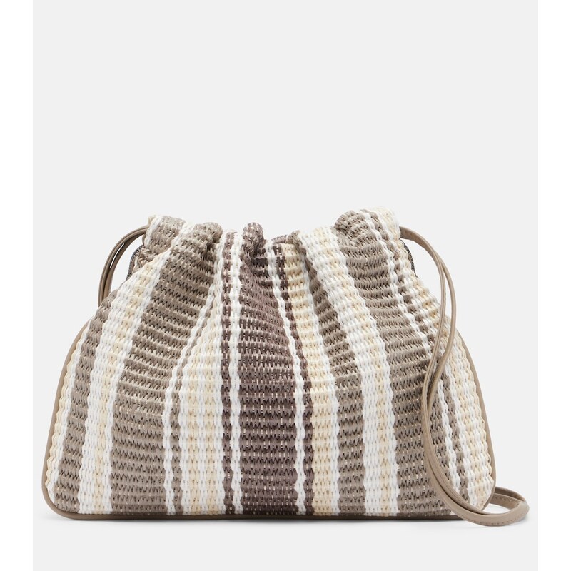 Brunello Cucinelli Mellow Small striped crossbody bag