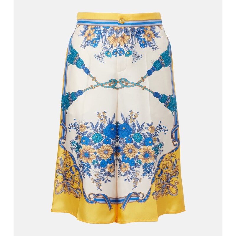 Gucci Floral silk twill Bermuda shorts
