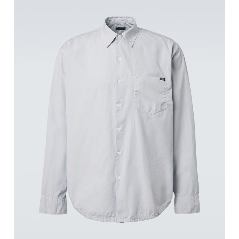 Prada Cotton košile v barvě šedá Heather