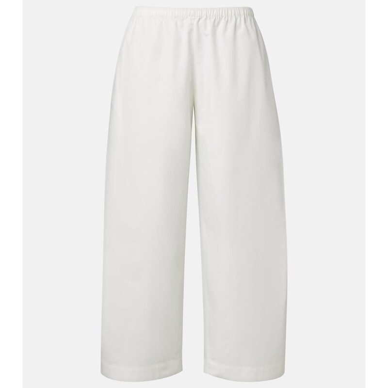 Khaite Roma cotton poplin wide-leg pants