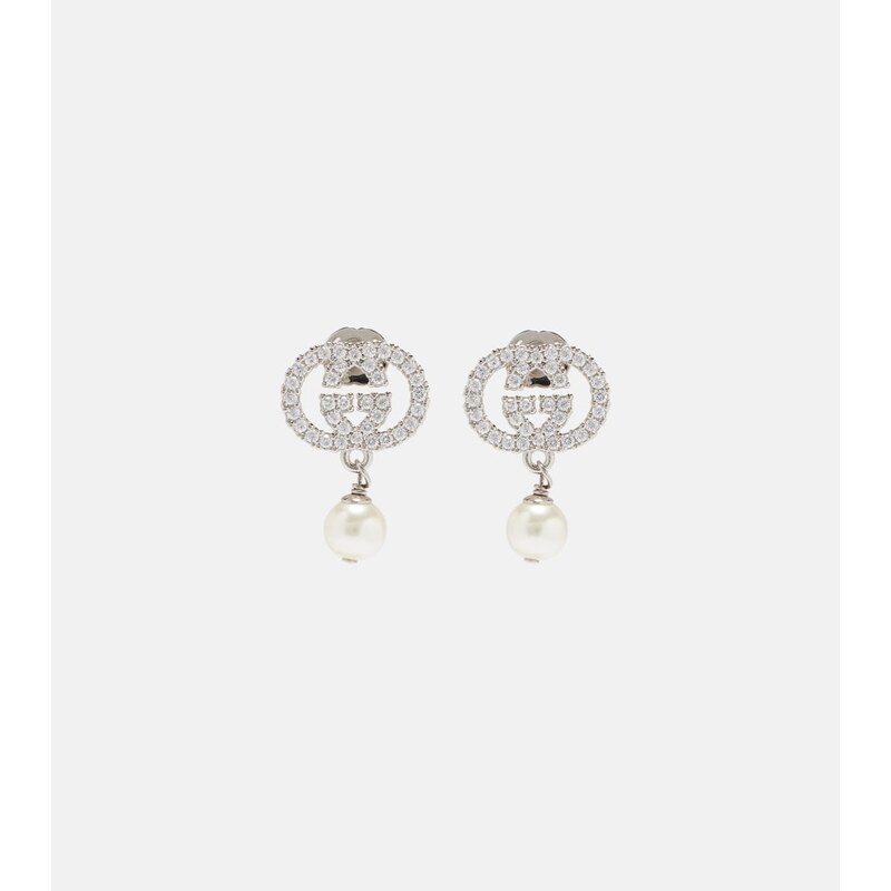 Gucci Interlocking G embellished drop earrings