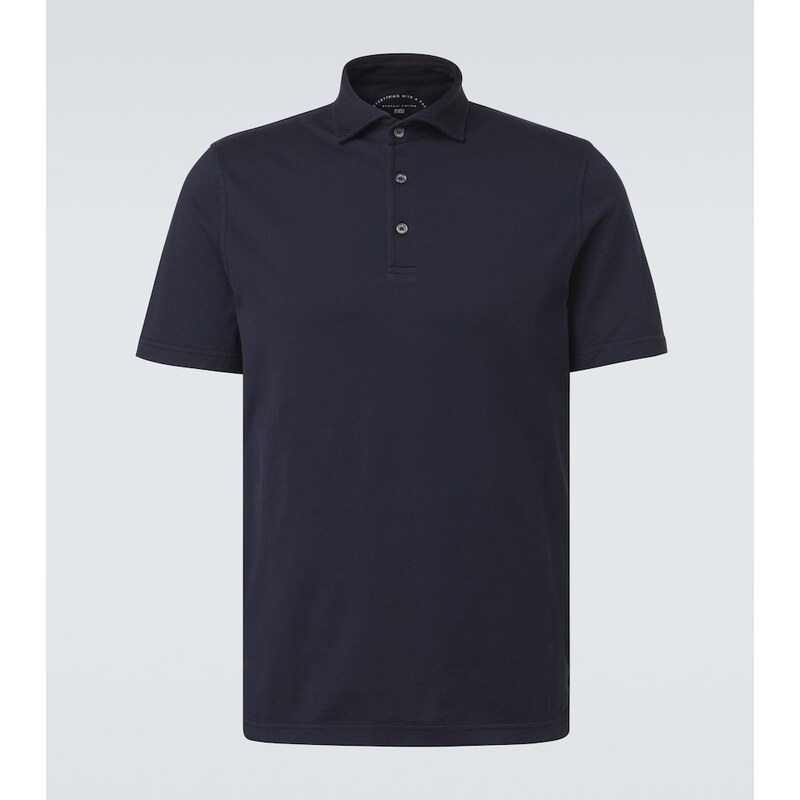 Fedeli Cotton jersey polo shirt