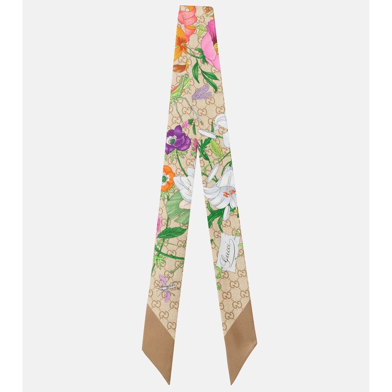 Gucci GG Gucci Flora silk twill scarf