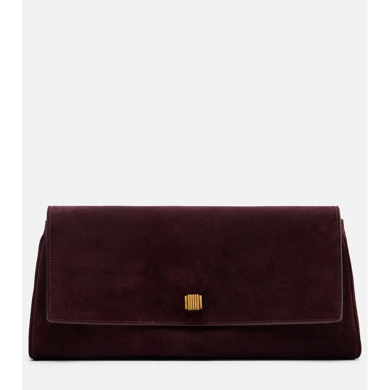 Khaite Audrey suede clutch