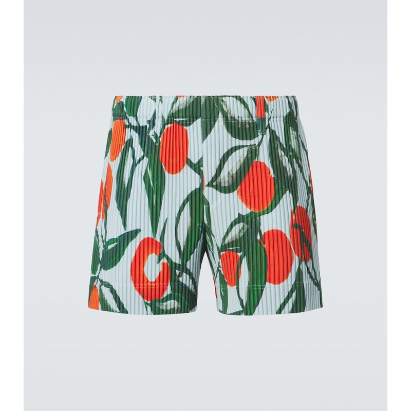 Homme Plissé Issey Miyake Pleated printed shorts