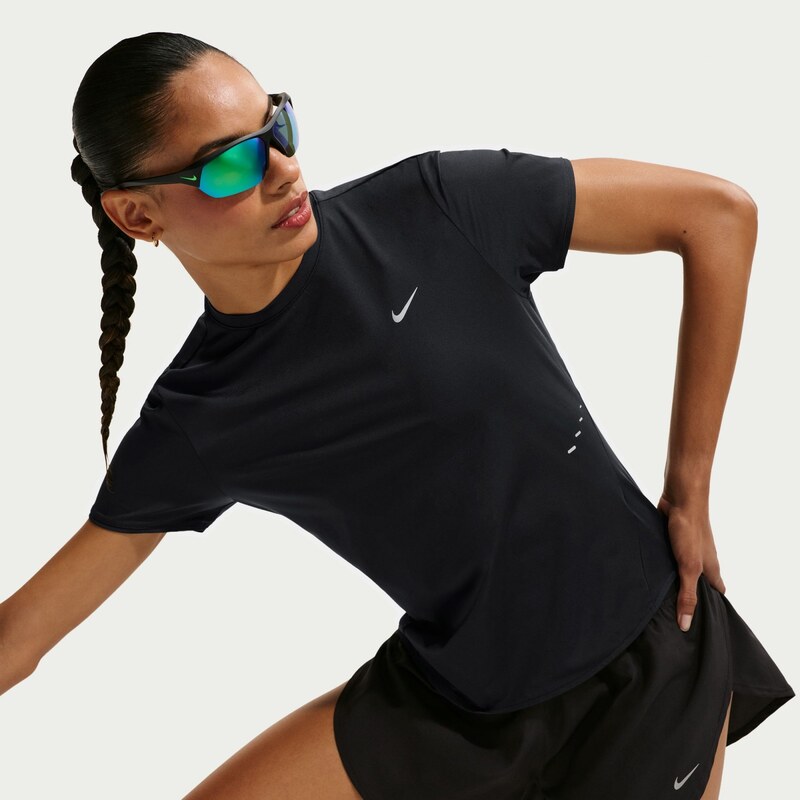 Nike Swift Womens Dri-FIT Short-Sleeve Running Top BLACK 115747267