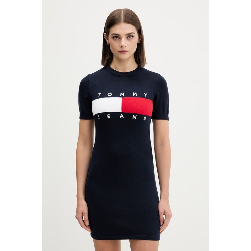 Tommy Jeans svetrové šaty bavlněné