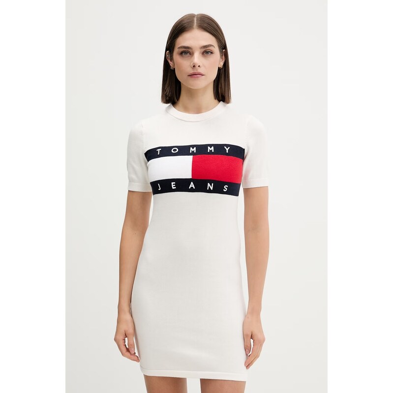 Tommy Jeans svetrové šaty bavlněné