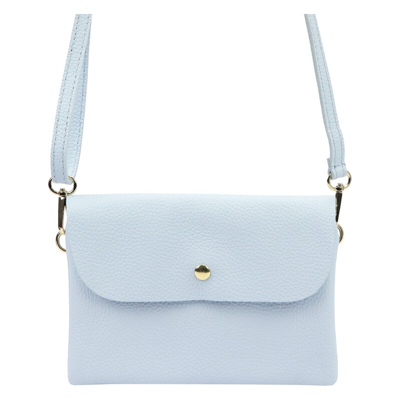 Kožená crossbody kabelka Luka 26-116 světle modrá