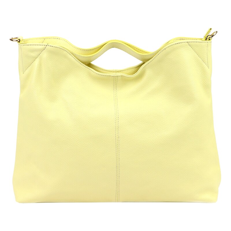 Kožená shopper bag kabelka Luka 26–107 žlutá