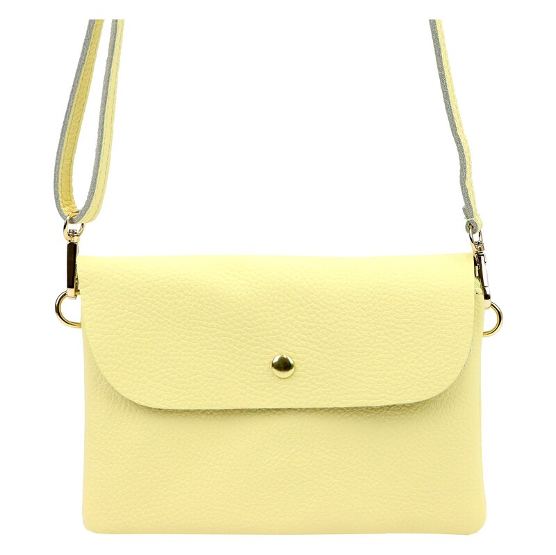 Kožená crossbody kabelka Luka 26-116 žlutá
