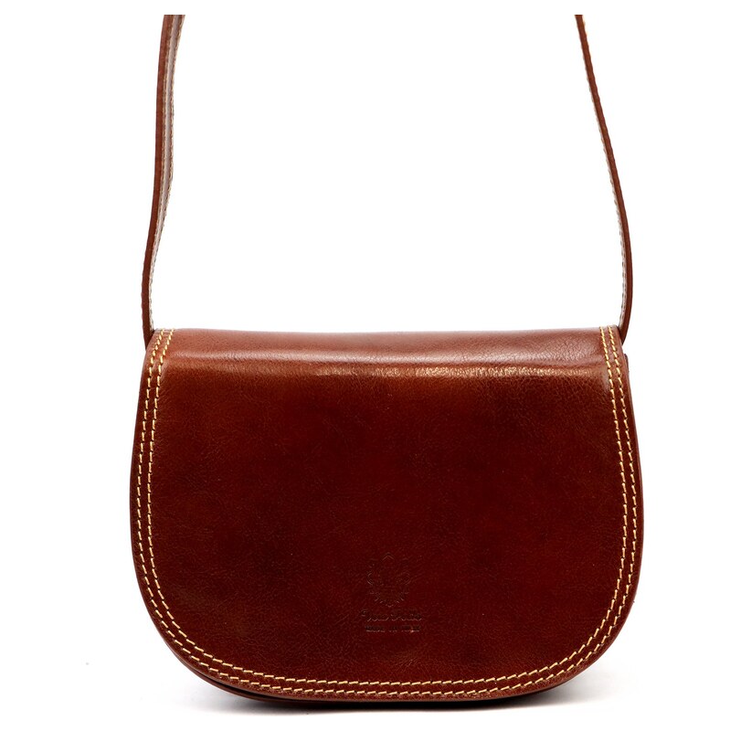 Florence Kožená crossbody kabelka Florencie 5514 hnědá