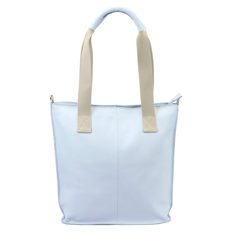 Luka Kožená shopper bag kabelka 26-130 DL světle modrá