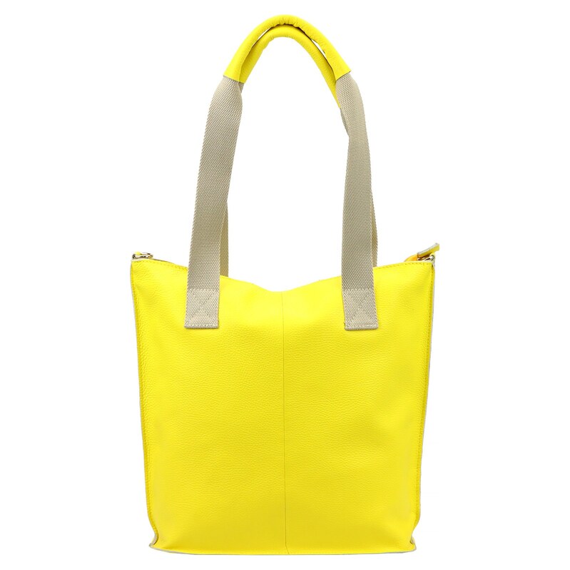 Luka Kožená shopper bag kabelka 26-130 DL žlutá