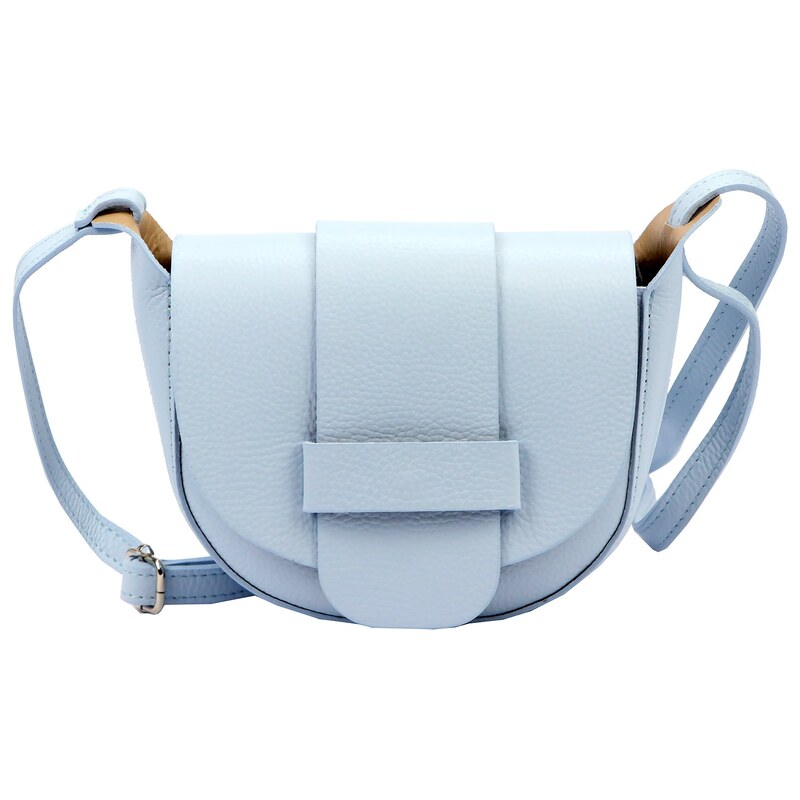 Kožená crossbody kabelka Luka 25-049 DL světle modrá
