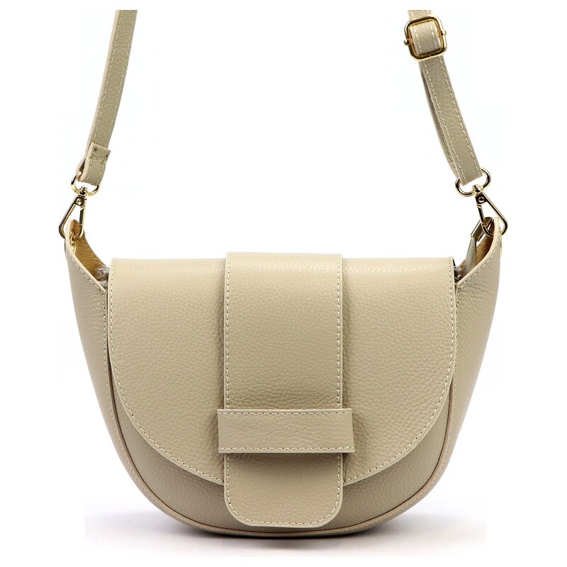 Kožená crossbody kabelka Luka 25-049 D DL taupe