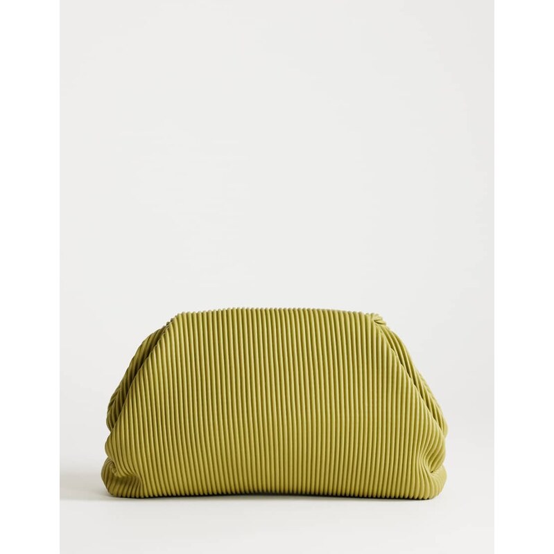 Topshop Golde medium clutch bag in green
