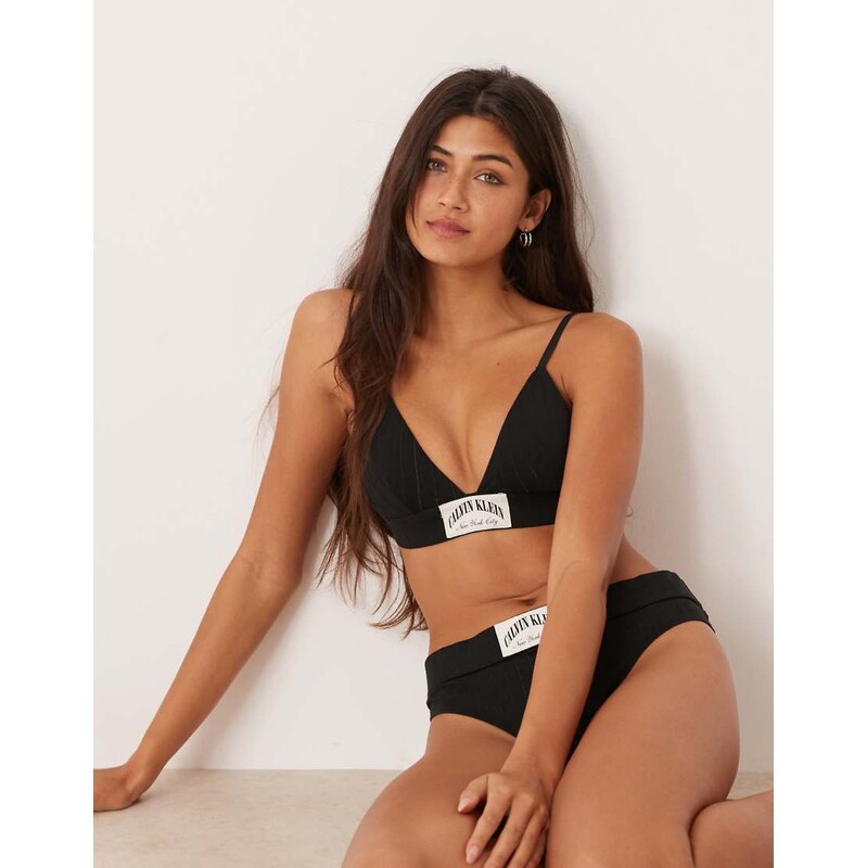 Calvin Klein Heritage Athletic lightly lined triangle bra in