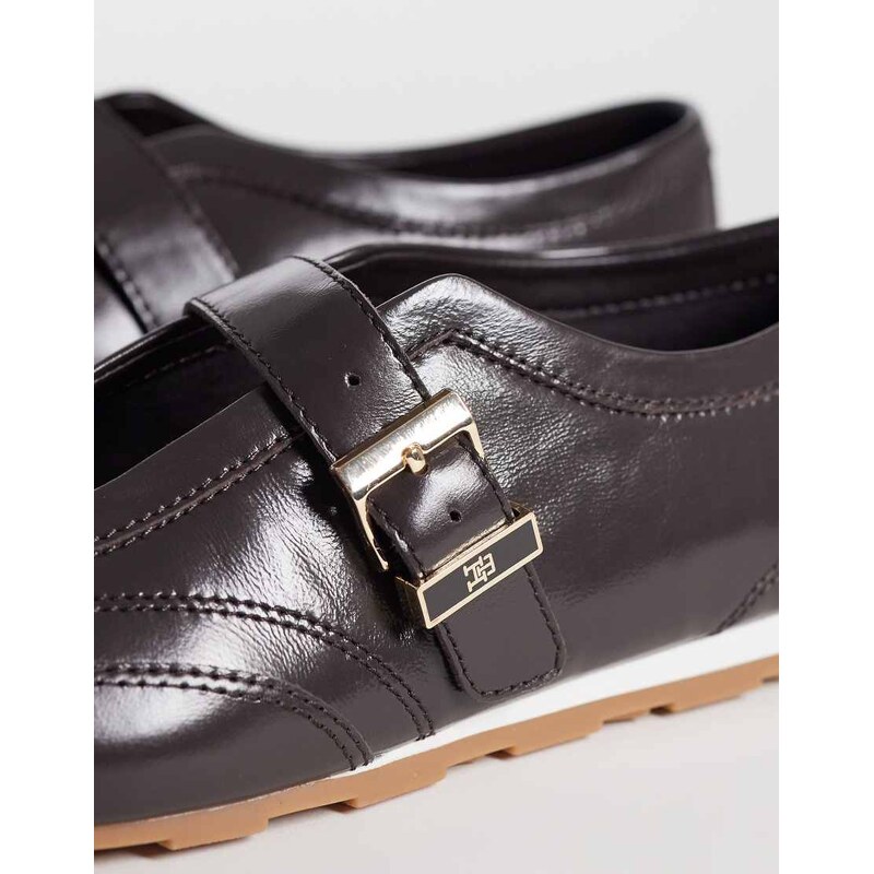 Tommy Hilfiger ballet mary jane trainer in brown