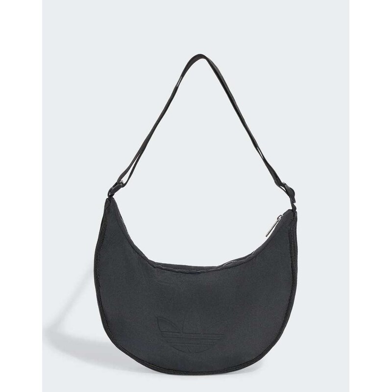 adidas Originals Everyday icons half crescent handbag in black