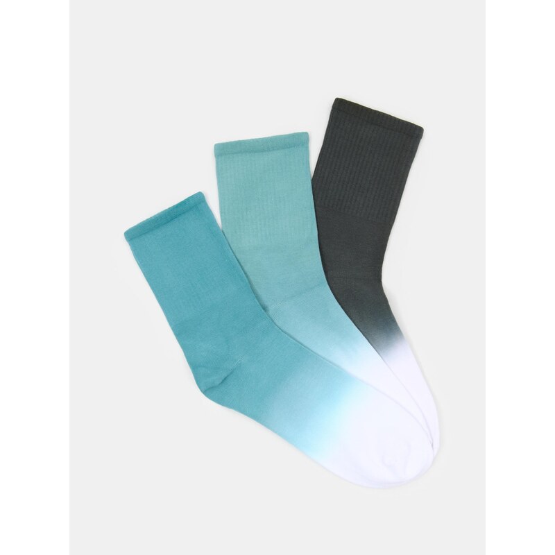 Sinsay - Dlouhé ponožky ombre 3 pack - vícebarevná