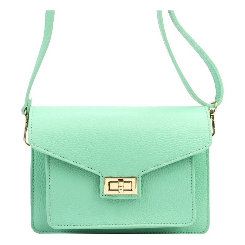 Kožená crossbody kabelka Luka 26-061 DL mátová
