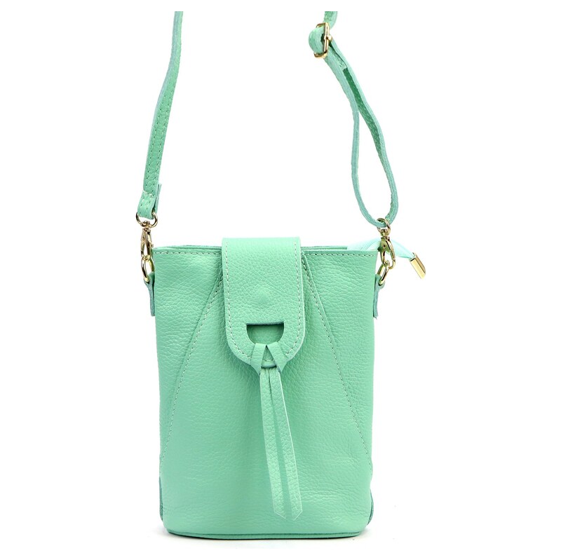 Kožená crossbody kabelka Luka 26-101 DL mátová