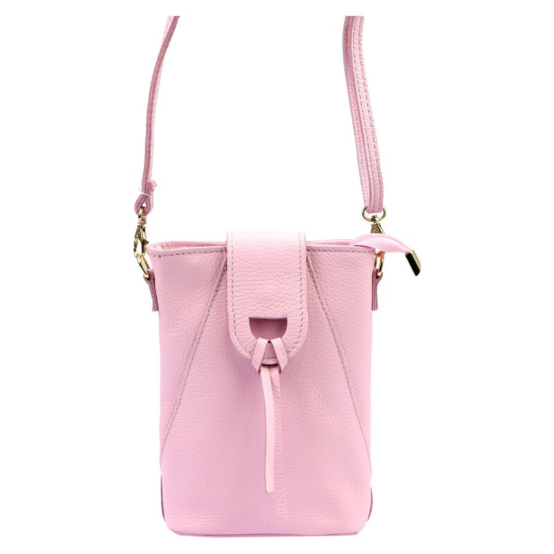 Kožená crossbody kabelka Luka 26-101 DL růžová