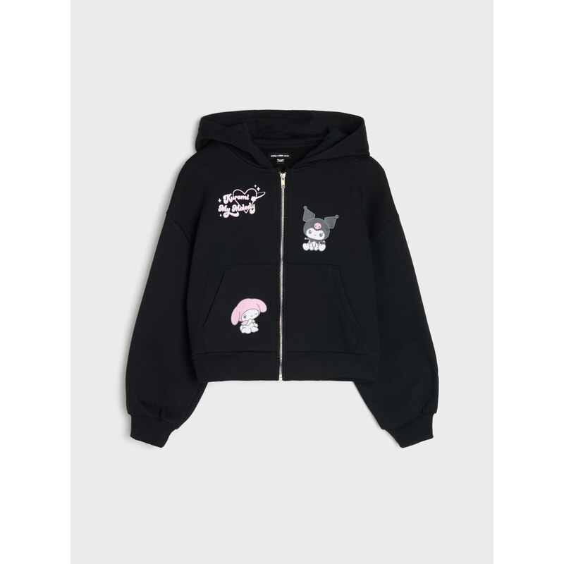 Sinsay - Oversize mikina na zip s kapucí Kuromi and My Melody -