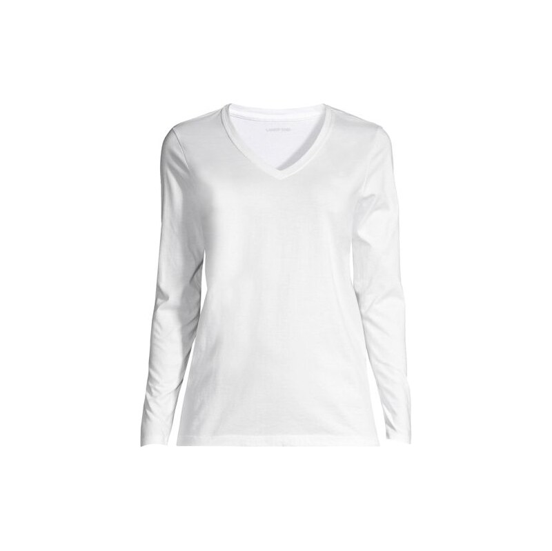 Supima Long Sleeved T-shirt, Women, size: 3X, plus, White,