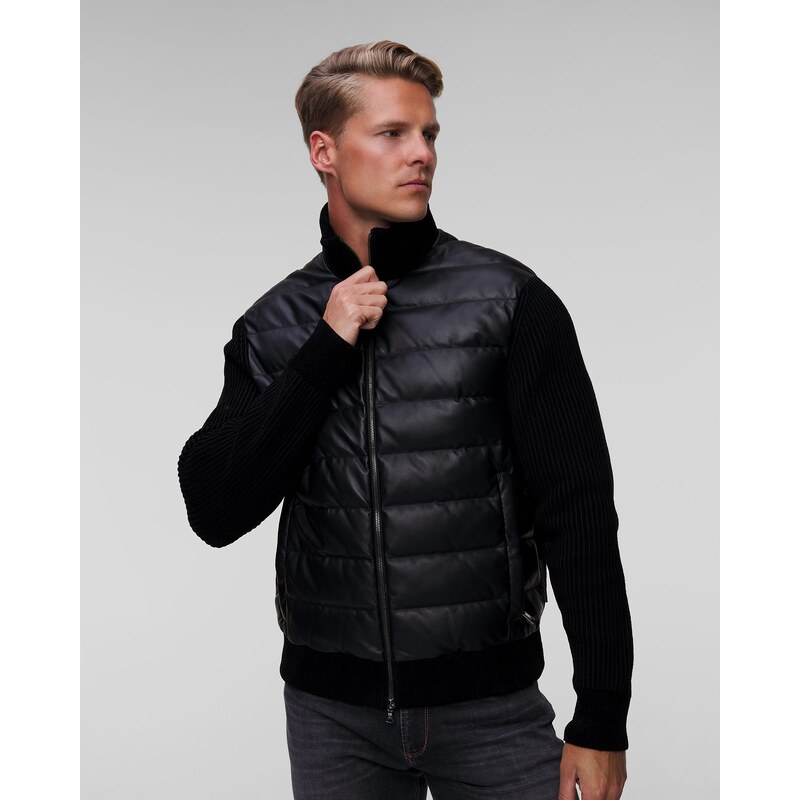 Černá Pánská Kožená Bundomikina Bogner Kurtis-dl