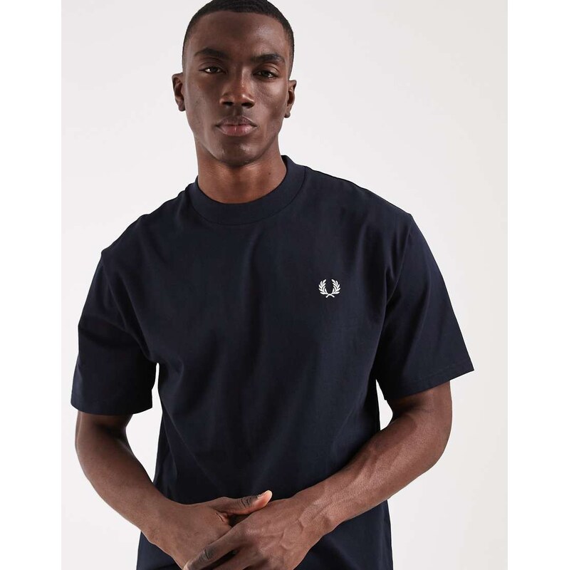 Fred Perry back print text logo graphic t-shirt in navy