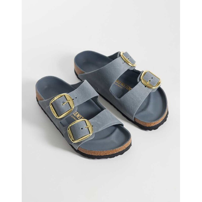 Birkenstock Arizona Big Buckle oiled leather sandals in basalt