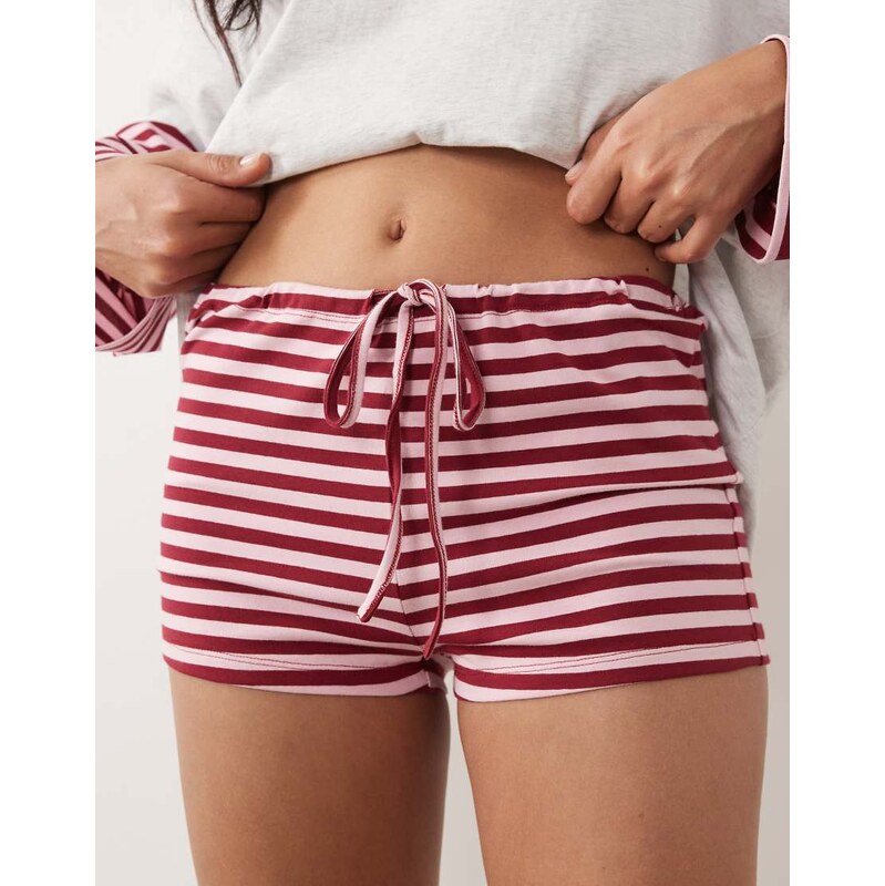 Lioness exclusive Bloom cotton blend shorts co-ord in red and