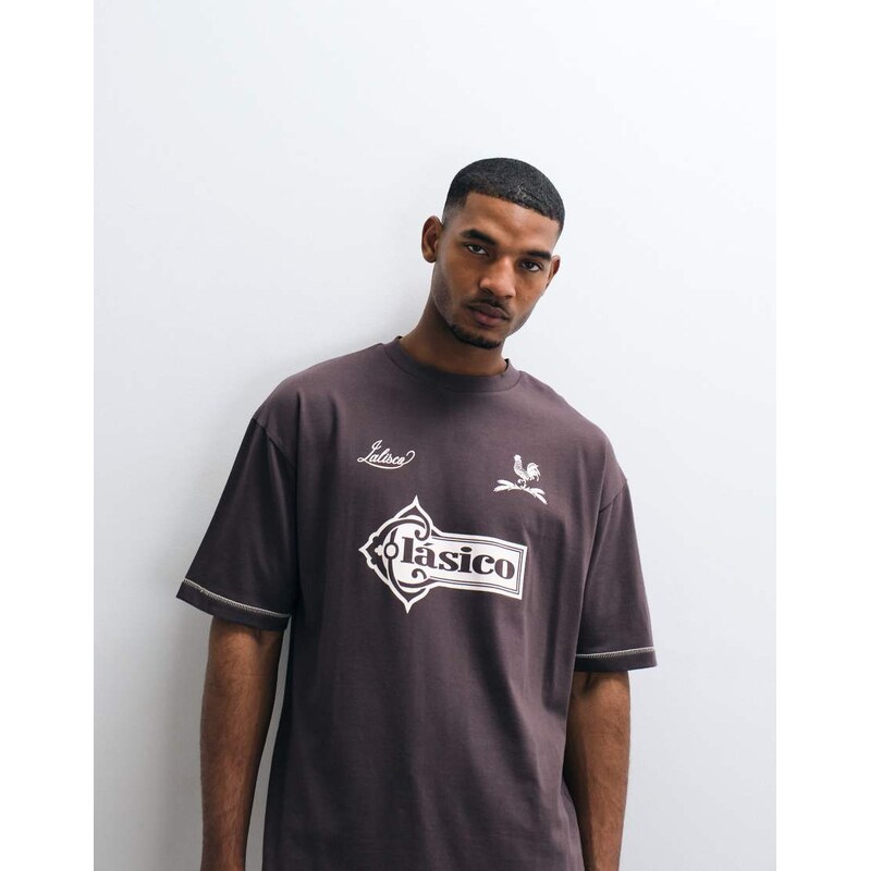 ASOS DESIGN heavyweight oversized t-shirt with stitch detail and